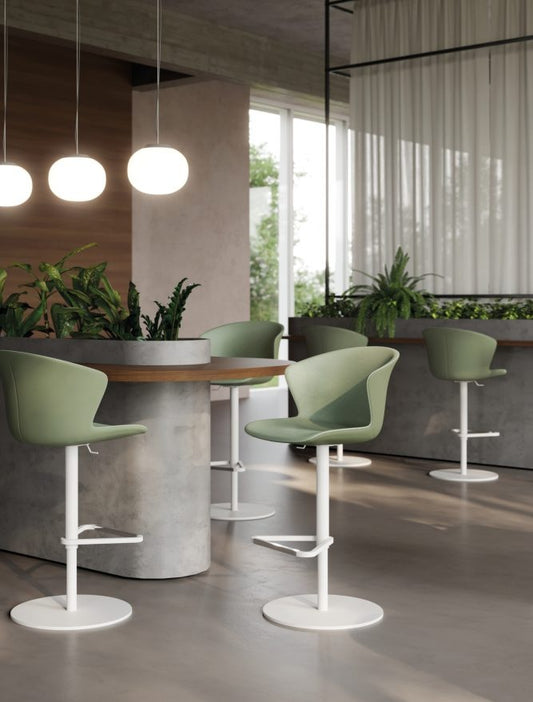 Kastel Upholstered Bar Stool with Backrest Kicca Plus