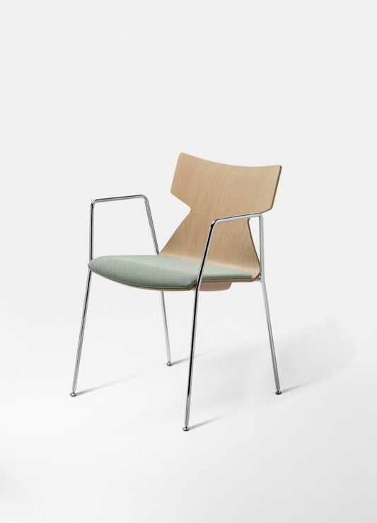 Kastel Stackable Chair Kimbox Wood, Beechwood, 4-Leg