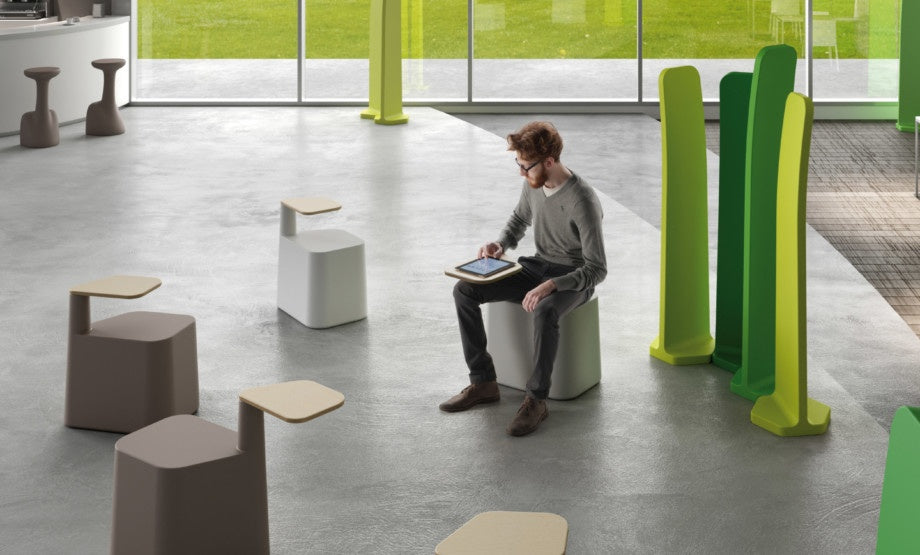 Sat Chair with Swivel Tablet, Polyethylene
