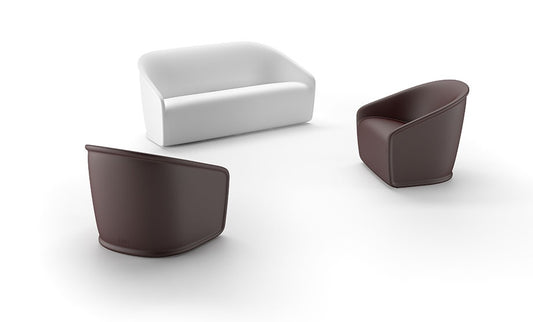 PLUST Collection Polyethylene Armchair with Armrests Settembre