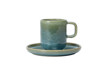 One Espresso Cup & Saucer, Myrtle Green, 90 ml