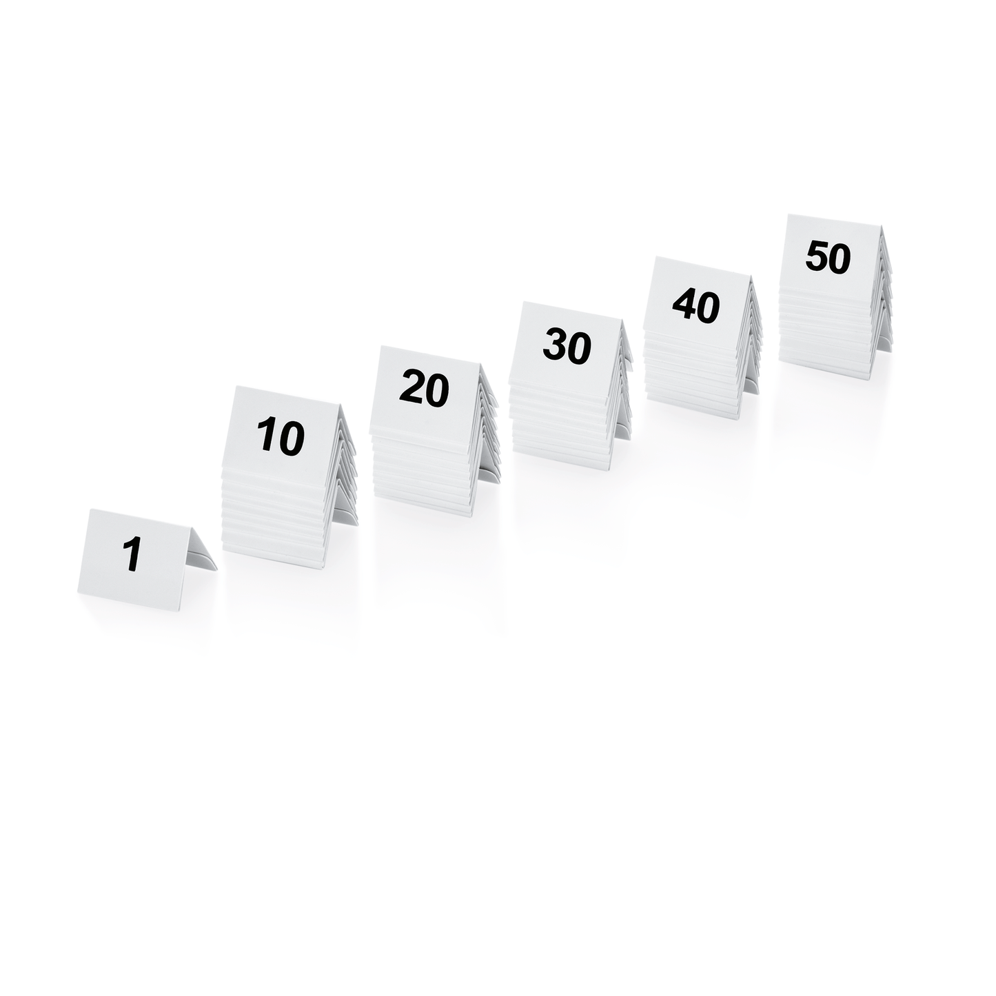 Was Table Number Signs 1–50, Set of 50, Plastic