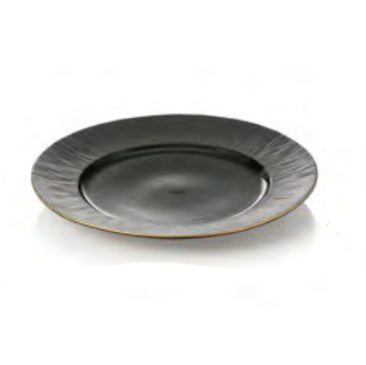 Maya Kuro Flat Plate, 270mm, Black & Gold, 2 pcs