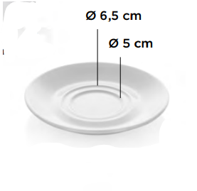 Hamburg System Saucer, Double Well, Ø145 mm, 6 pcs
