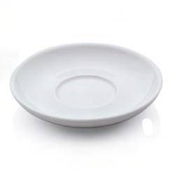 Italia White Espresso Doppio Saucer Set, 6 pcs