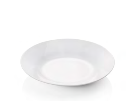 Italia White Flat Plate, 230 mm, Set of 12