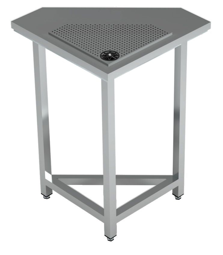 Bar Corner Module, Stainless Steel, 650×650×900 mm