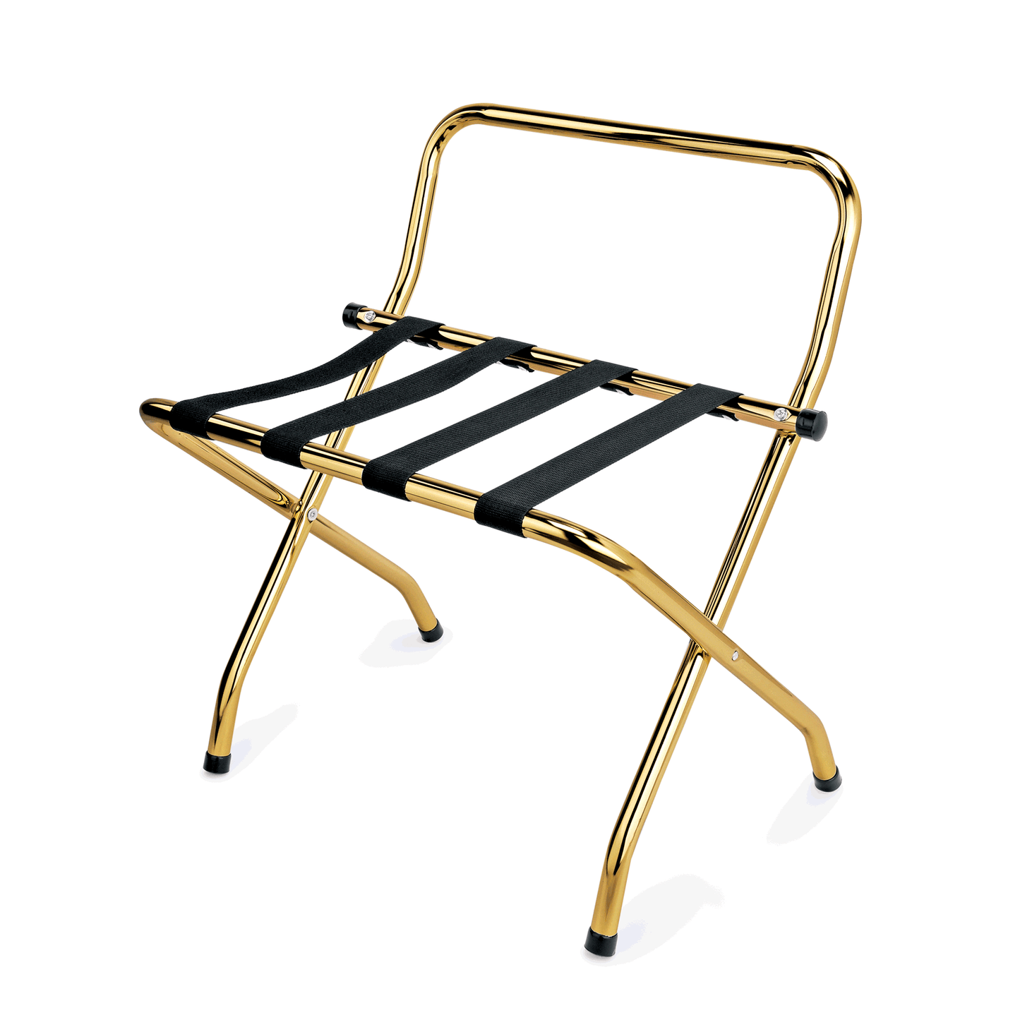 Was Titanium Gold Luggage Rack with Wall Protection, Chrome-Plated