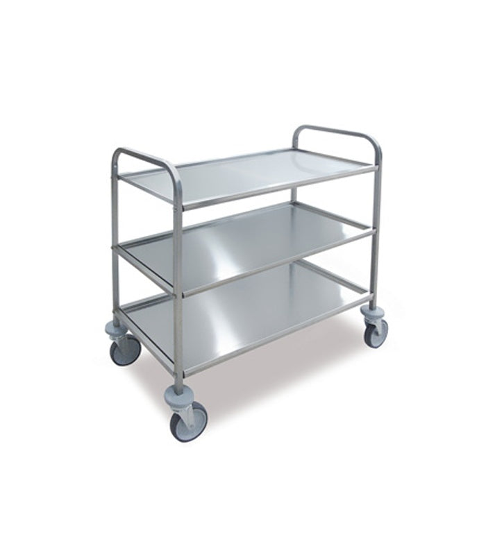 Stainless Steel Service Trolley, 3 Shelves, 40 kg