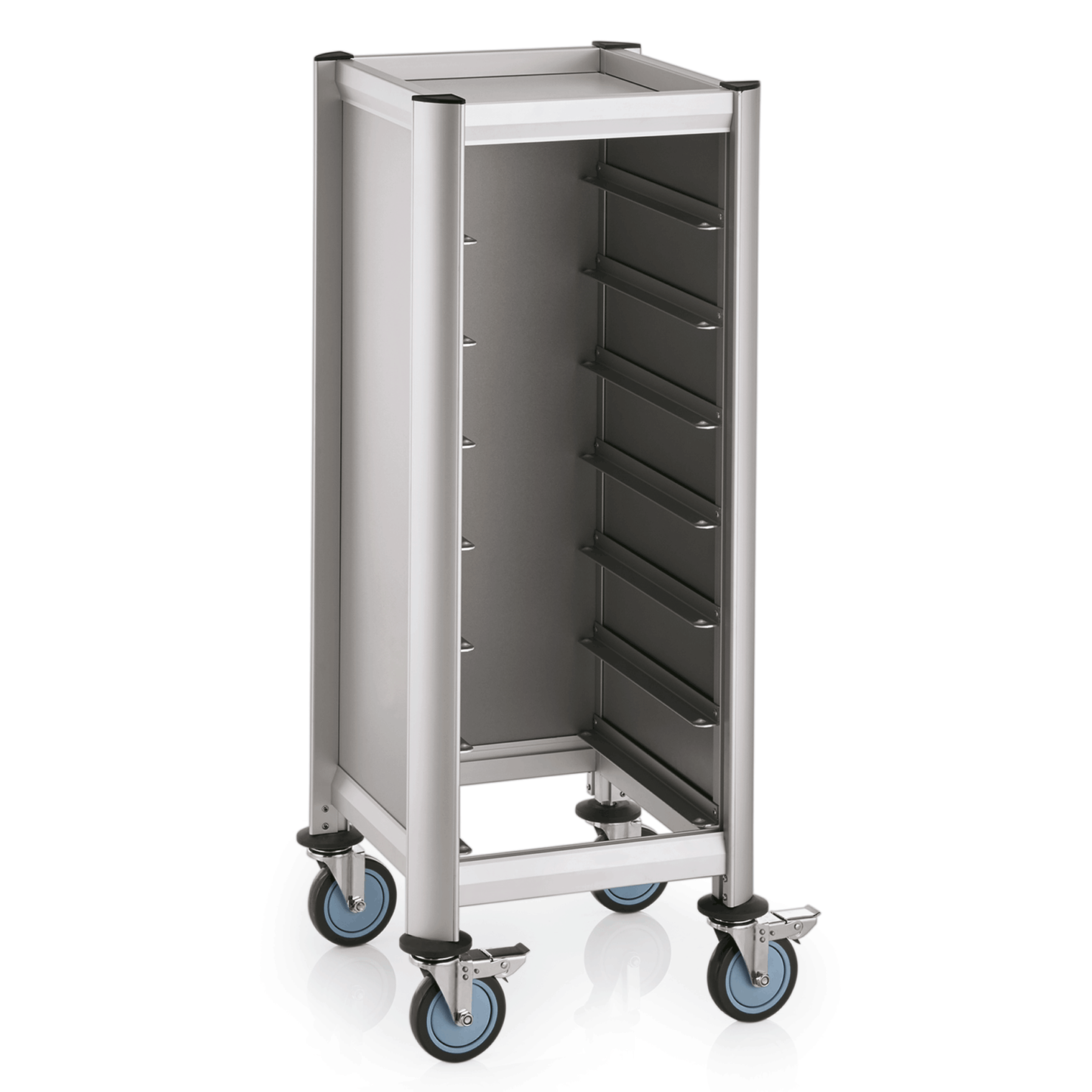 Was Tray Trolley Single Mensa, Silver, 7 Trays