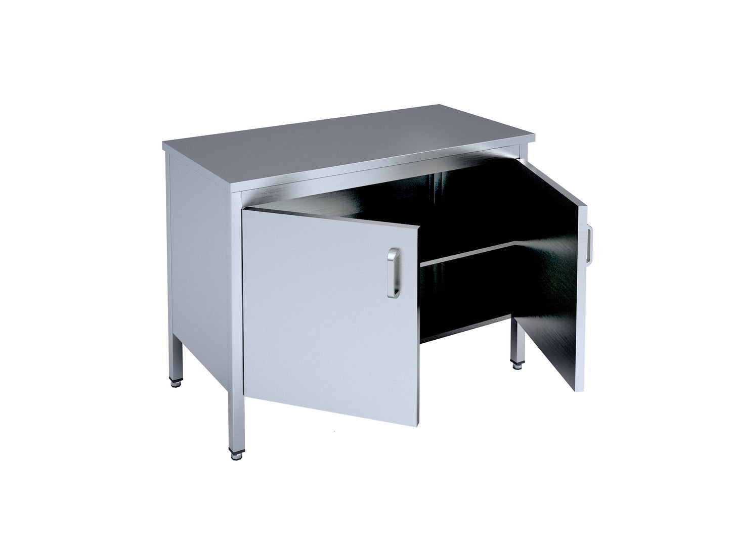 Table with hinged doors