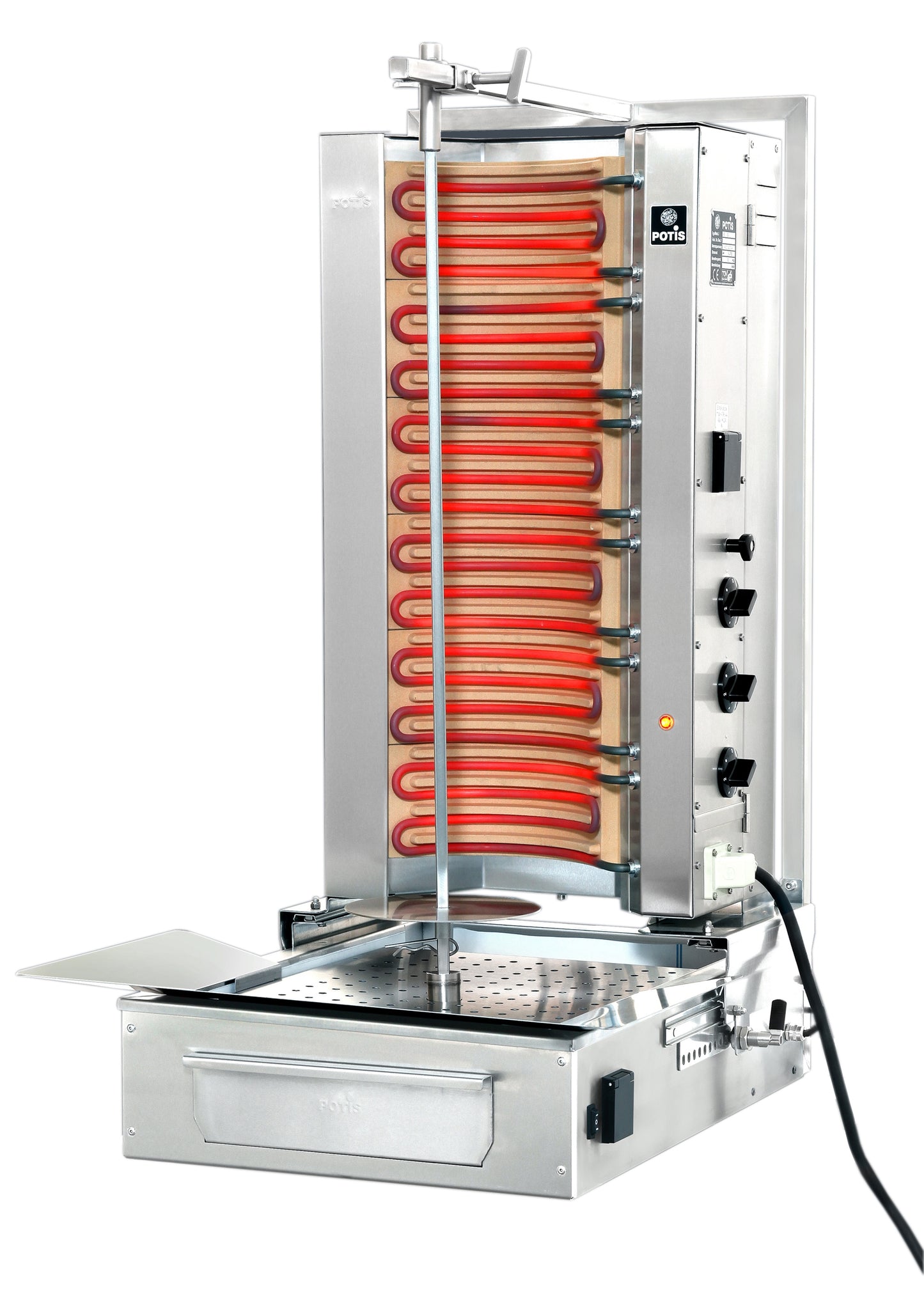 Electric Kebab Grill, 3 Infrared, 9 kW, 50 kg