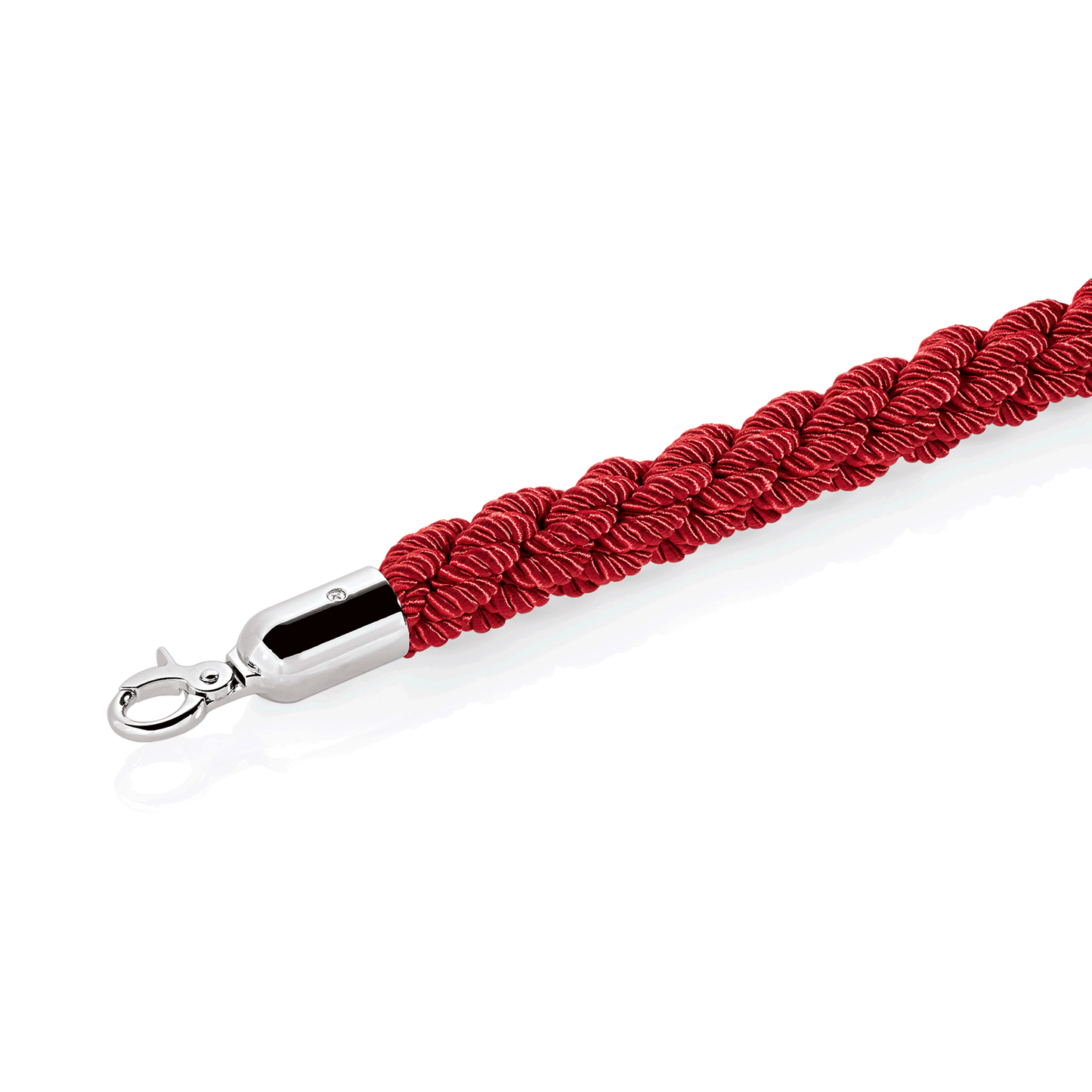 Was Barrier Cordon Classic, Red Polyester, Polished Chrome