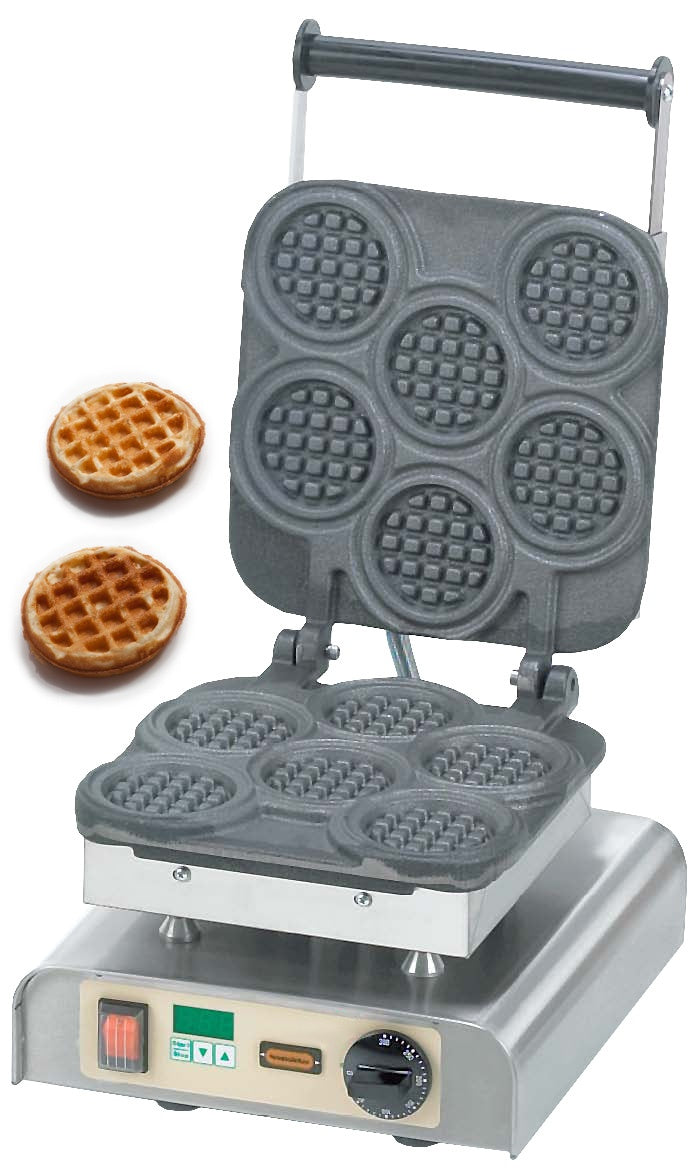 Round Waffle Maker, 6x Ø80 mm, 2.2 kW