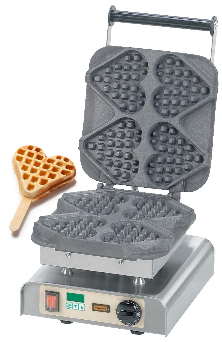 Heart Waffle Maker, 5 Hearts, 2.2 kW