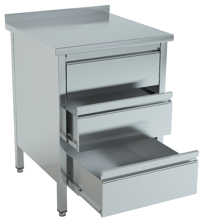 Module with three drawers