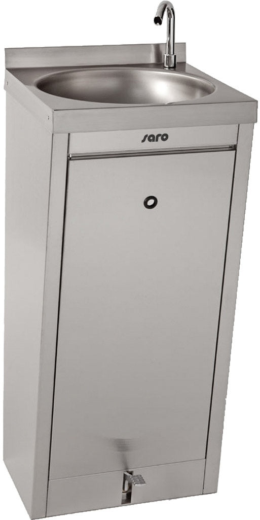 Freestanding Hand Wash Basin, Foot Pump, 400×400mm