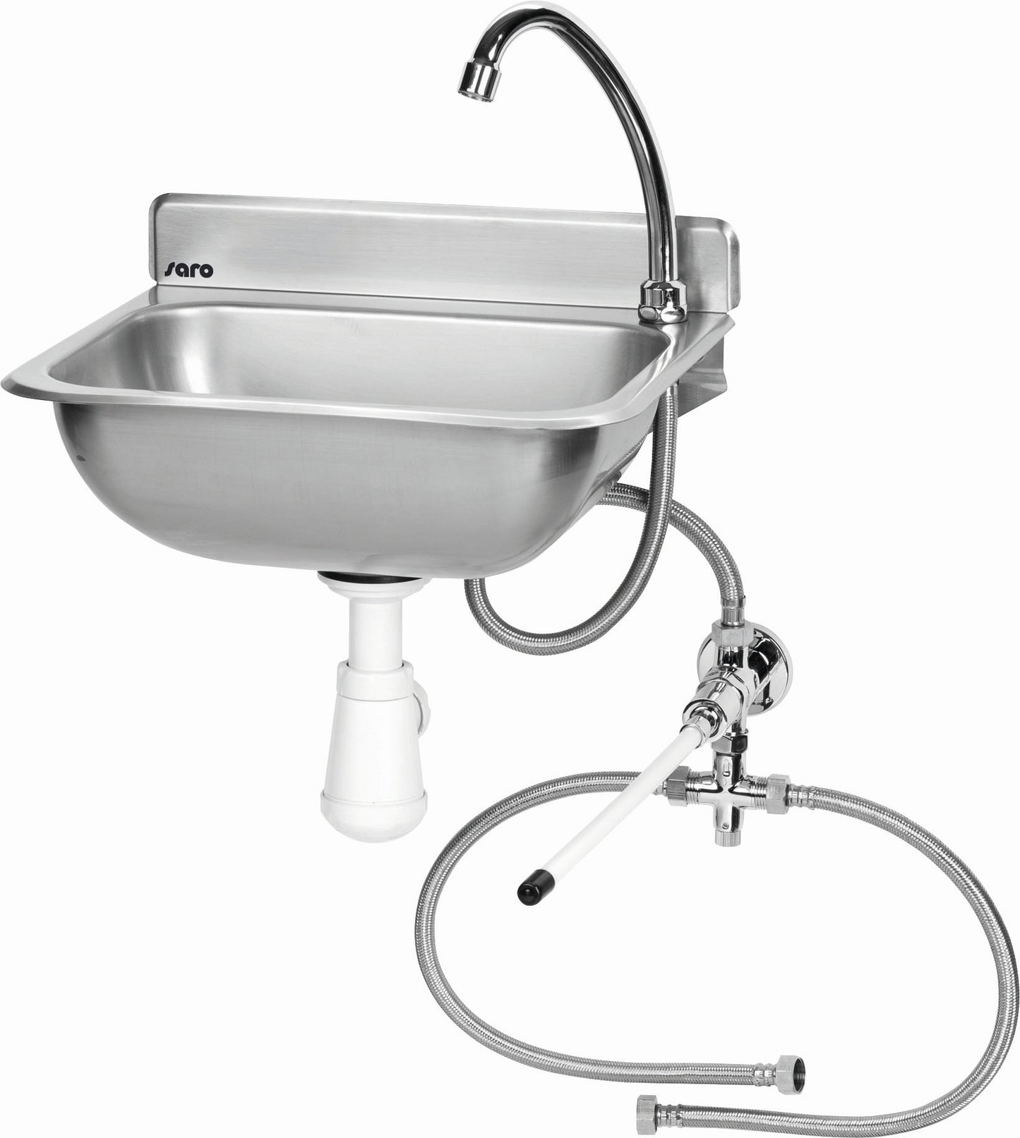 Wall-Mounted Hand Wash Basin, Knee-Op, 375x310mm
