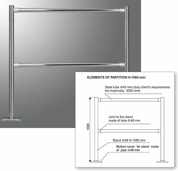 Room Partition, H 1085 mm