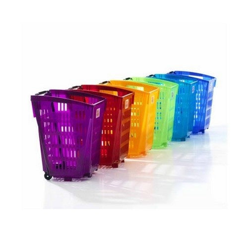 Rolling Shop Basket, Translucent, 52 L, 37 kg