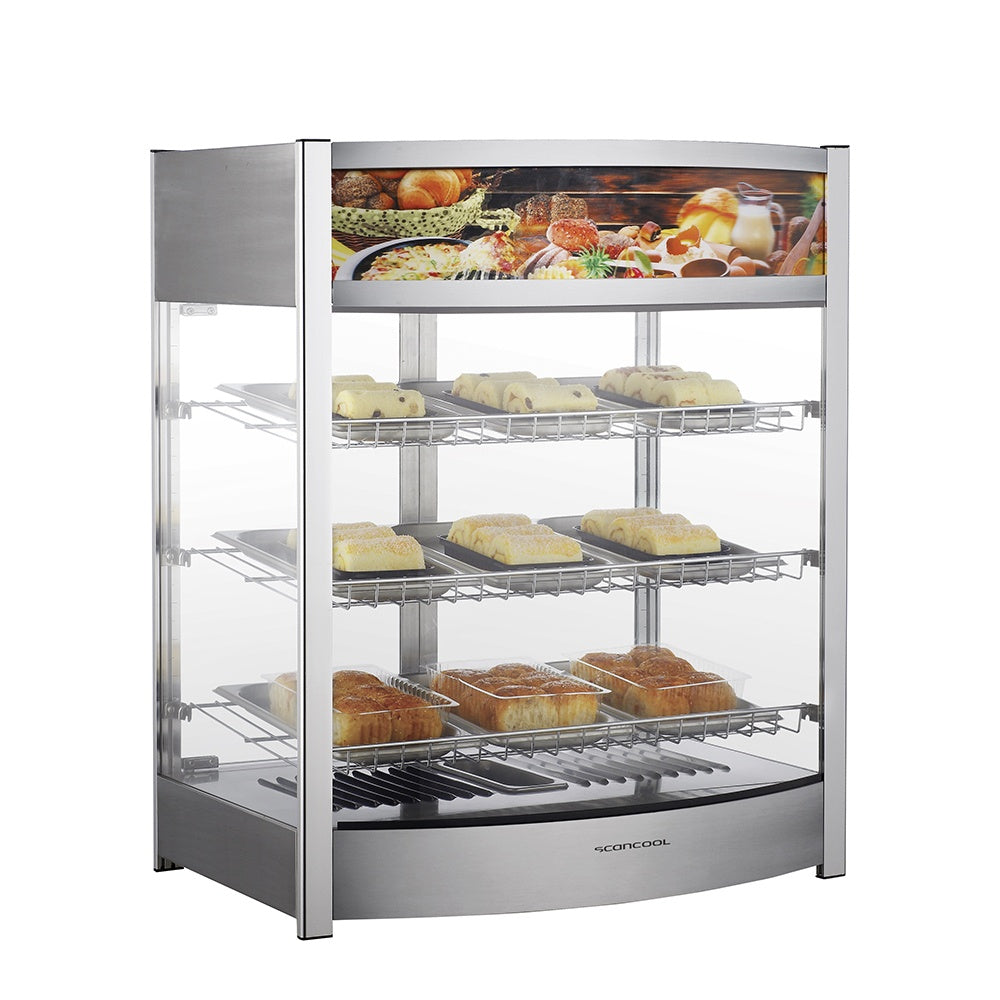 Heated Food Showcase, 137 L, 30-90°C, LED