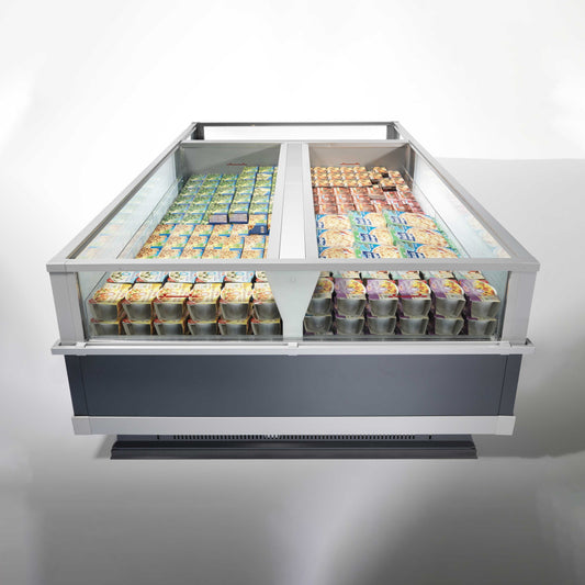 Remote Open Refrigerated Island, Twin, 702 L, -25/-18°C