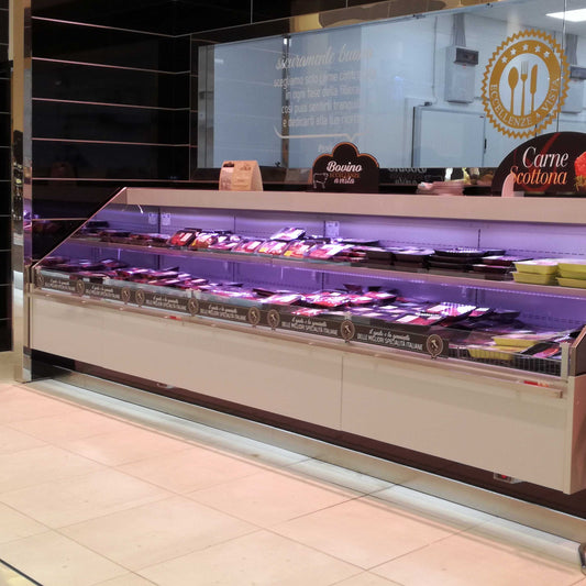 Serve-Over Refrigerated Counter, All-Glass, M1/M2