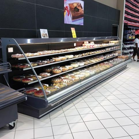 Open Semi-Vertical Refrigerated Display, 627-1880 L