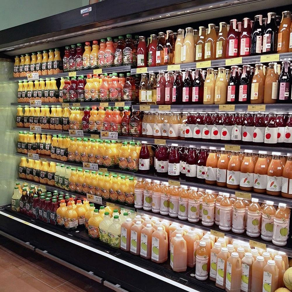 Open Semi-Vertical Display Case, 0/+4°C, Remote