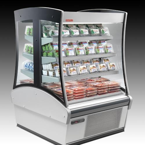 Semi-Vertical Open Display Cabinet, Twin, Remote