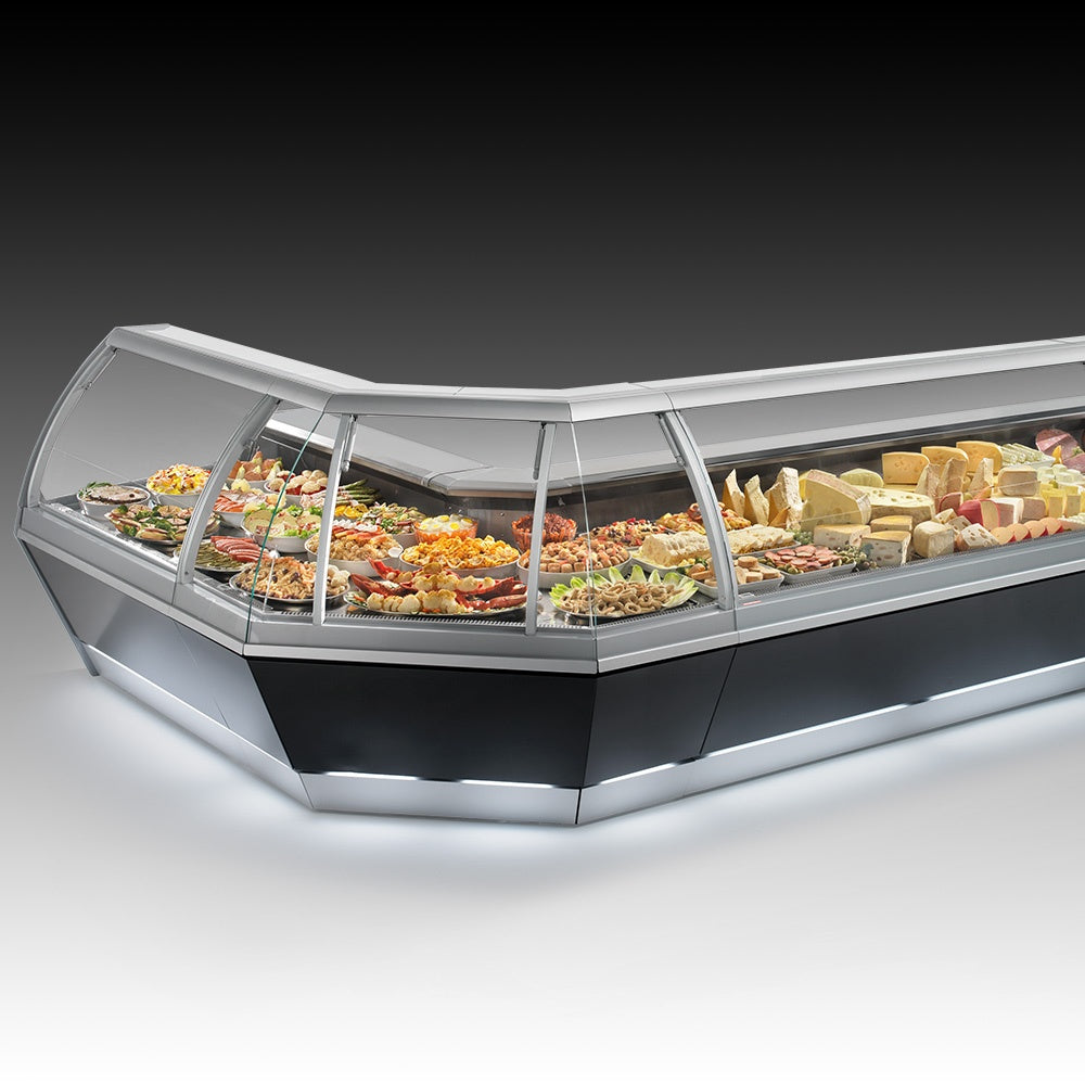 Marte 2 Open Island Counter, 0/+2°C, Modular