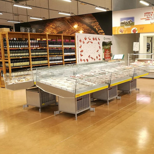 Idra Display Counter, 0/+2°C, R290, Self/Serve-Over
