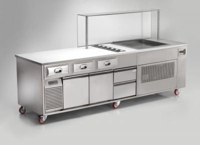 Corner Ice-Cream Rolling Plate Station, -38°C