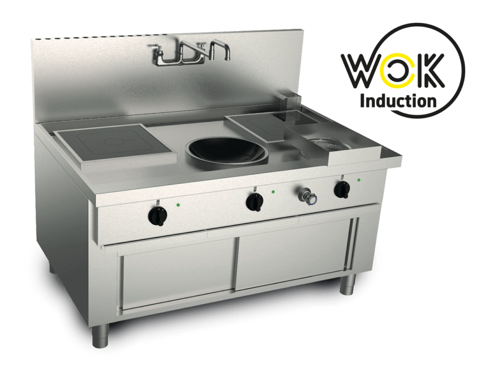 Wok Induction Station, 3-Burner, 1300 mm