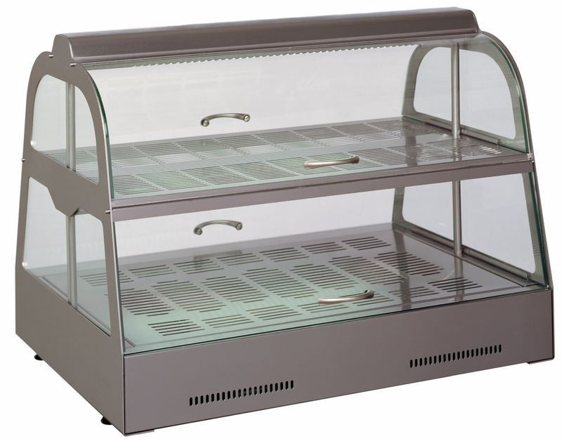 Hot Food Warmer Display, 2-Tier, 35–90°C