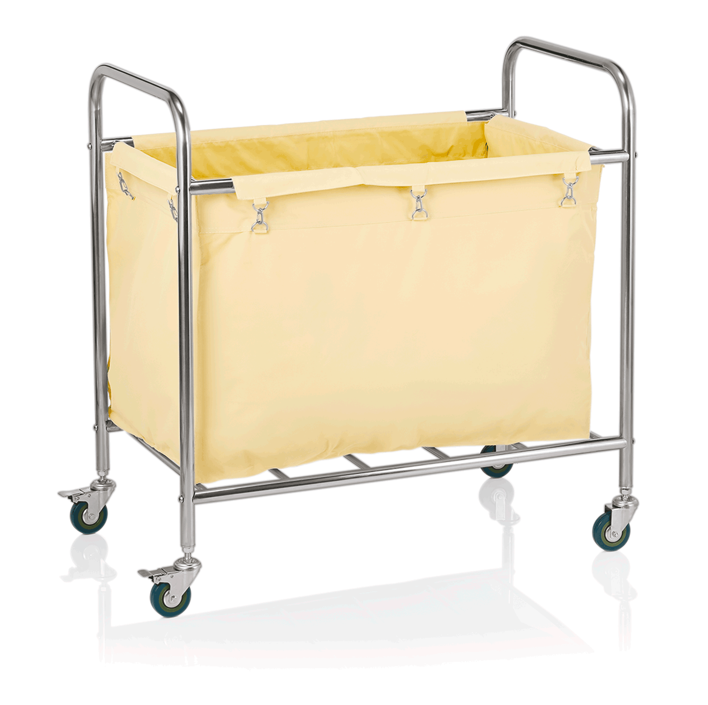 Was Laundry Trolley, White, 220 L, Chrome-Plated Steel