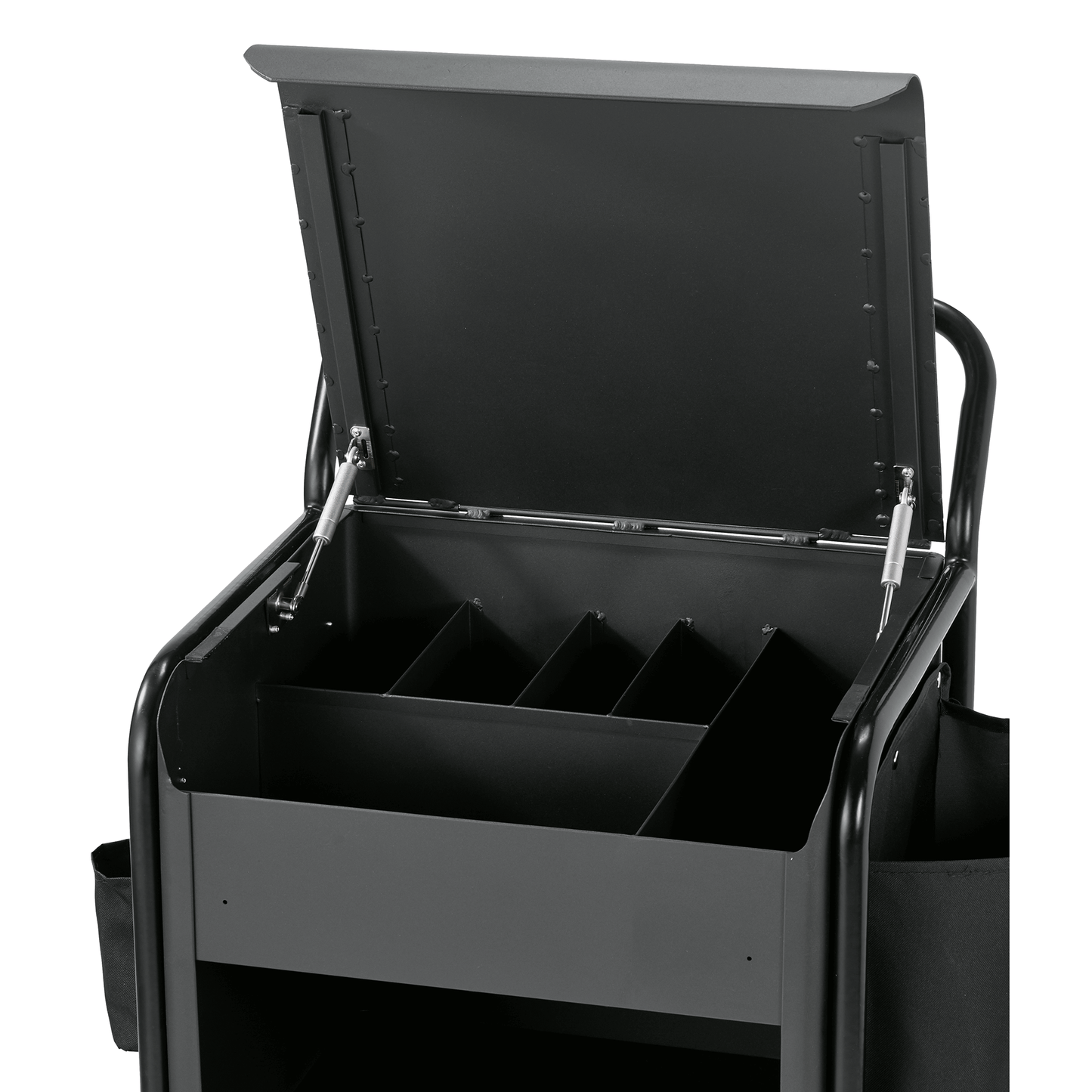 Was Room Service Trolley, Black Aluminium, 560×540×1000 mm