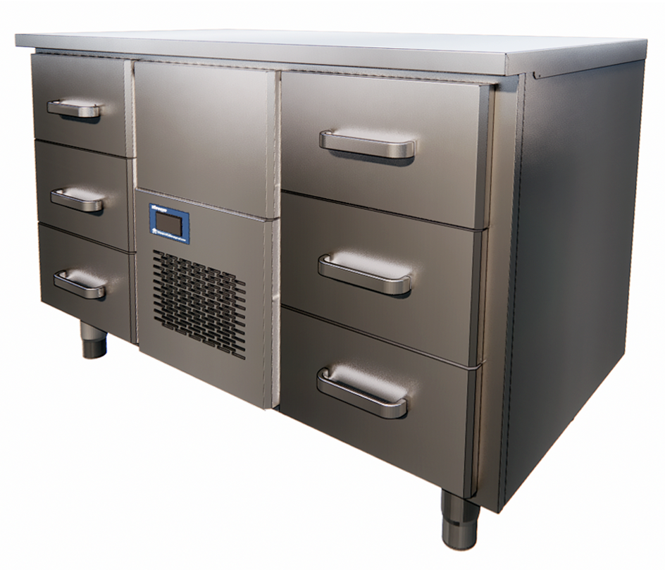 Refrigerated Worktop Table, 1260mm, 3 Doors