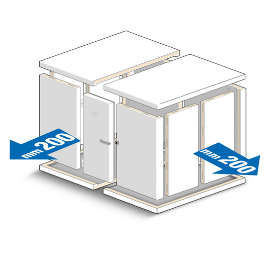 Modular Cold Room Panel Kit, 80 mm, 1800–12000 L