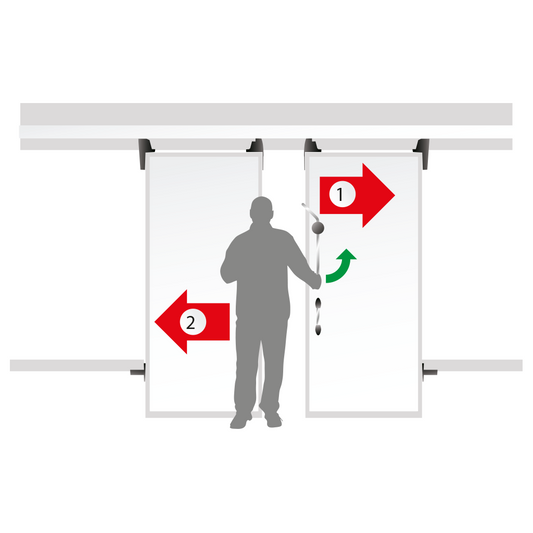 Isothermal Sliding Door, 2 Leaves, Cold Room