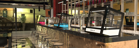 Refrigerated Countertop Showcase, 20 Btl, 2/8°C