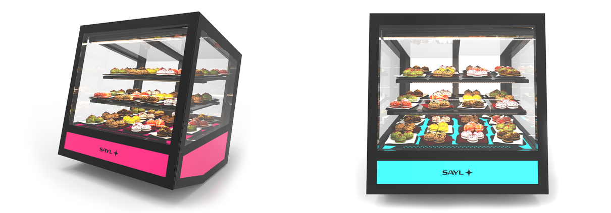 Refrigerated Countertop Showcase, 20 Btl, 2/8°C