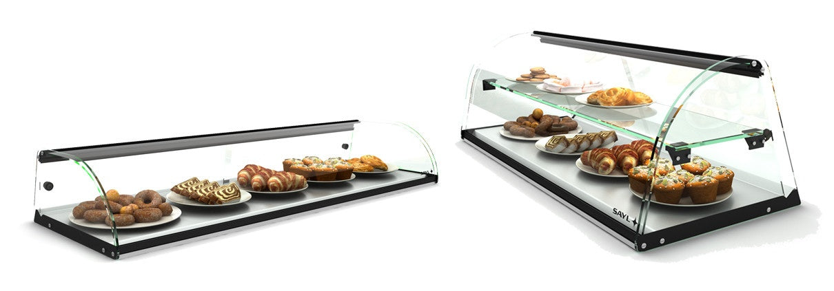 Curved Glass Ambient Display Cabinet, Countertop