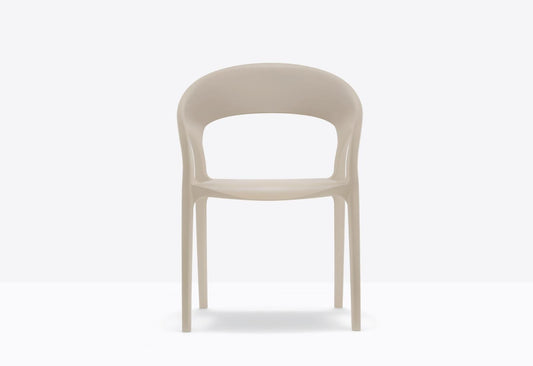 Pedrali Stackable Aluminium Armchair Intrigo 3715, Indoor/Outdoor