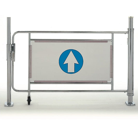 Mechanical Pallet Passage Gate, Steel, Chrome