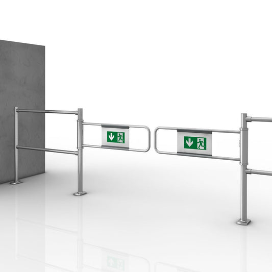 Swing Exit Gate, Anti-Panic, Chrome Steel