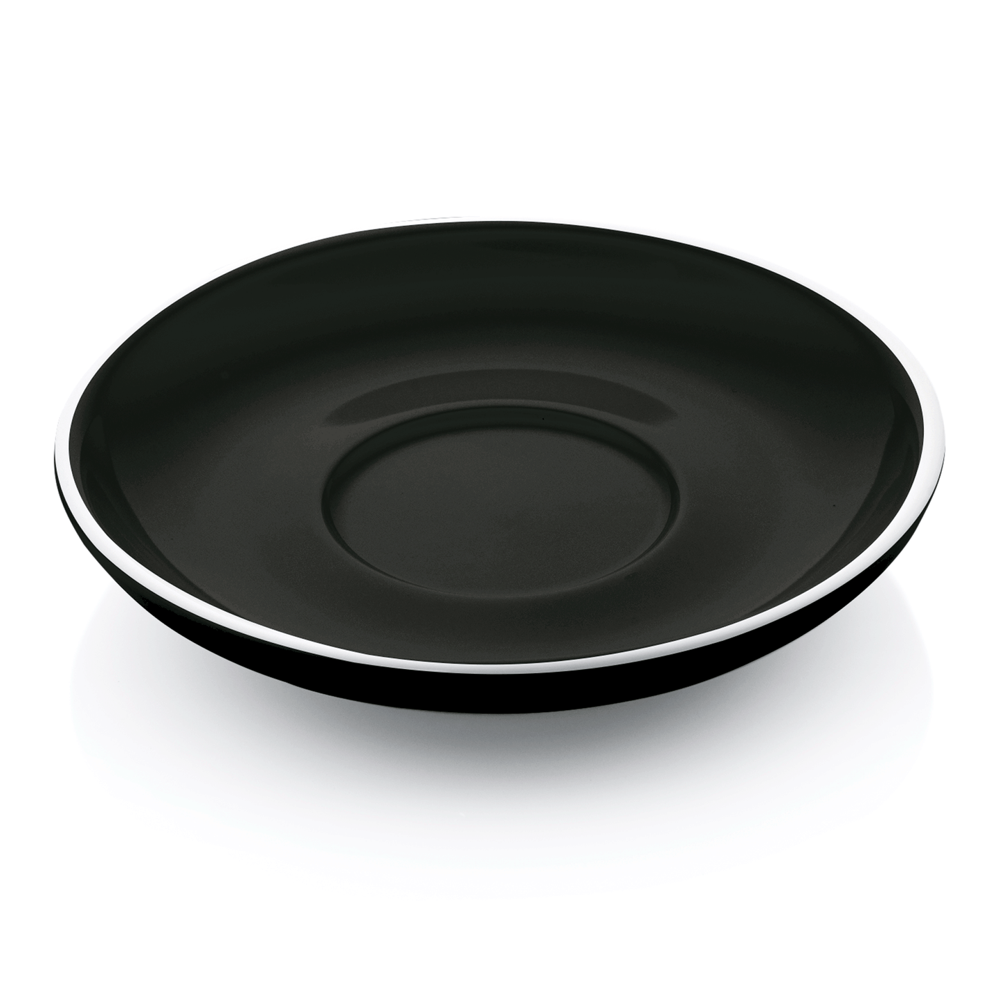 Was Cappuccino Saucer Set Italia Black, Ø155 mm, Set of 6