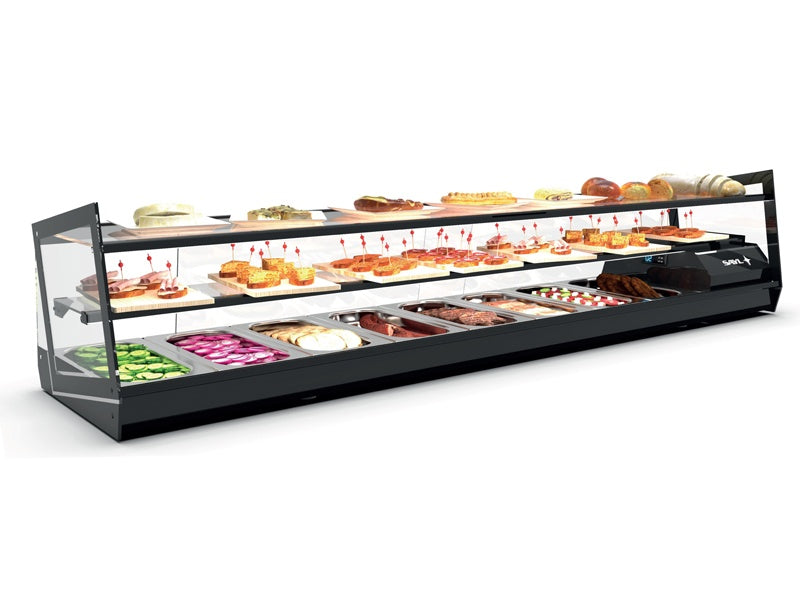 Countertop Refrigerated Showcase, 6x GN 1/3, +2/+6°C