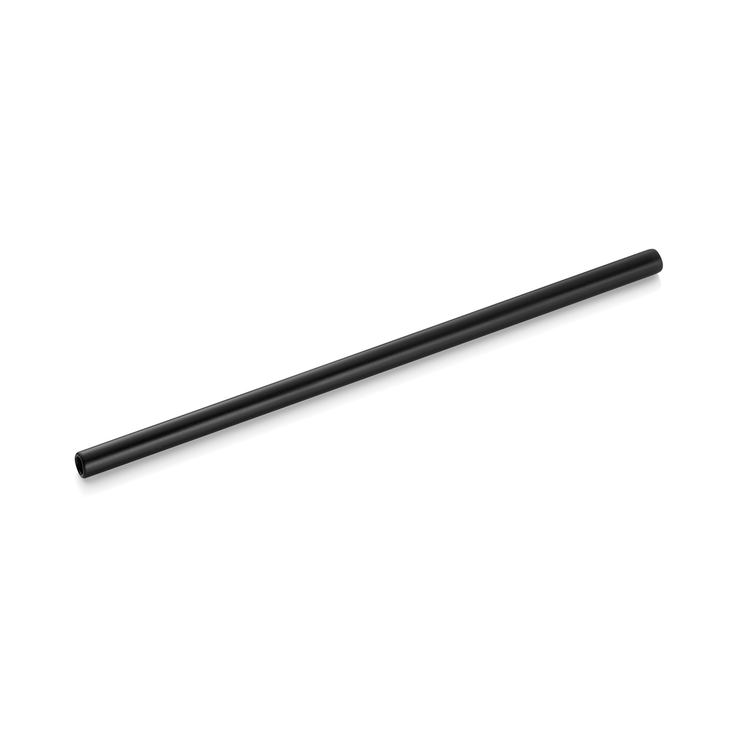 Nocturn Glass Drinking Straw with Brush Set, Black, 20 cm, Set of 50