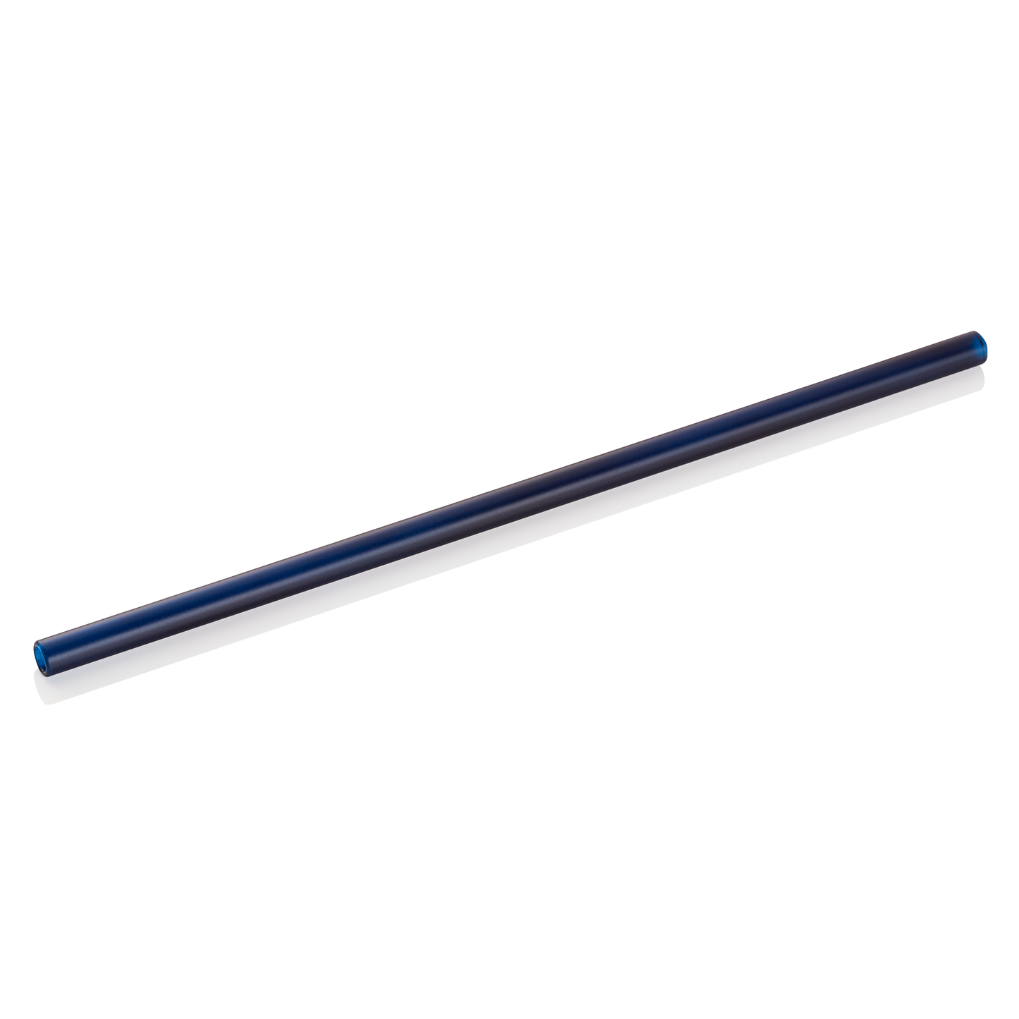 Nocturn Glass Drinking Straw with Brush Set, Blue, 23 cm, Set of 50